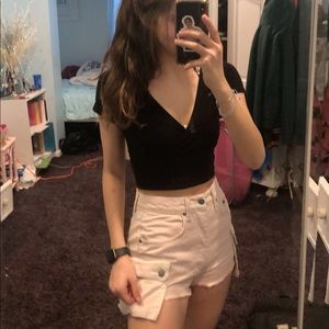 CLEAR OUT🧡 LF CARMAR light pink cargo jean shorts